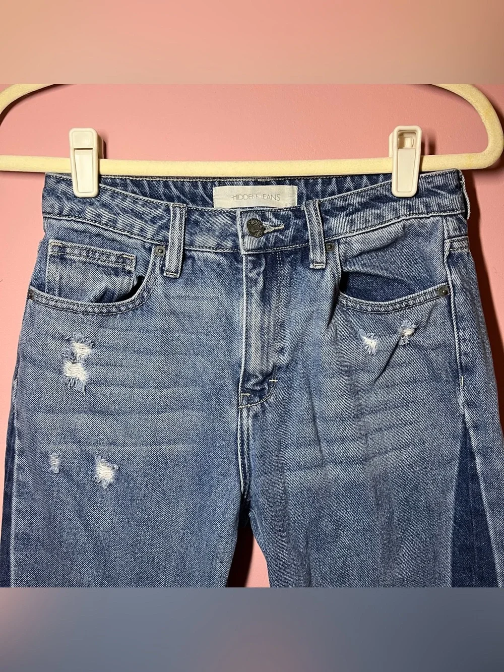 Hidden Jean denim two tone ankle crop jeans size 29